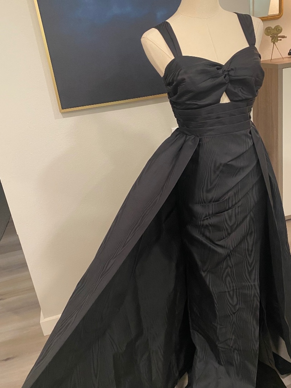 Rebecca Vallance black evening gown